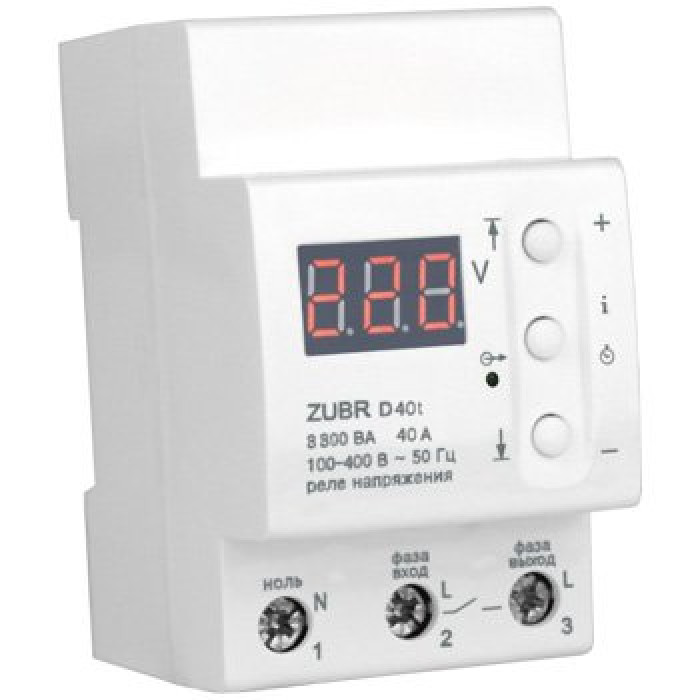 Реле контролю напруги DS Electronics ZUBR 40A з термозахистом (ZUBR-D40t)