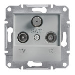 Розетка Schneider Electric Asfora Plus TV-R-SAT кінцева (1 дБ) алюміній