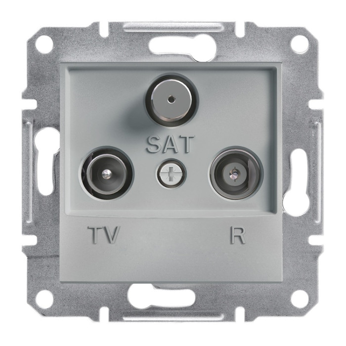 Розетка Schneider Electric Asfora Plus TV-R-SAT кінцева (1 дБ) алюміній