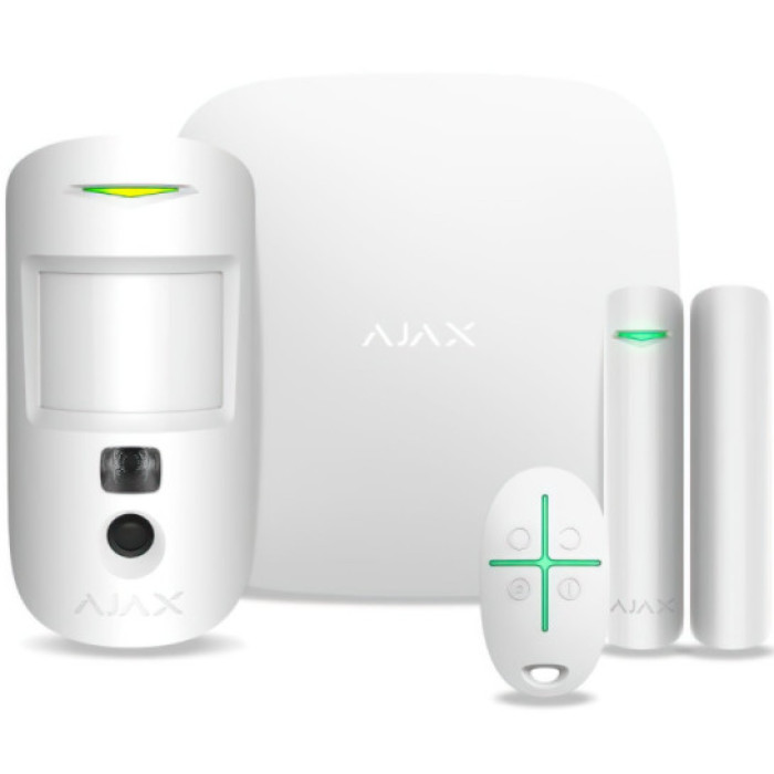 StarterKit Cam Plus white EU комплект охоронної сигналізації AJAX