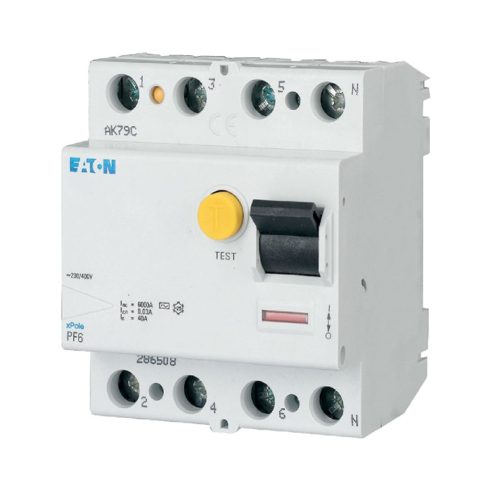 Диференціальне реле (ПЗВ) Eaton (Moeller) PF4 4P 63A 30мА