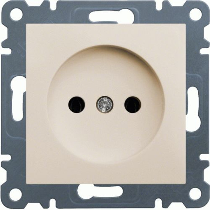 Розетка Hager Lumina-2 без заземлення. крем (WL1011)