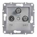 Розетка Schneider Electric Asfora Plus TV-SAT-SAT концевая (1 дБ) алюминий