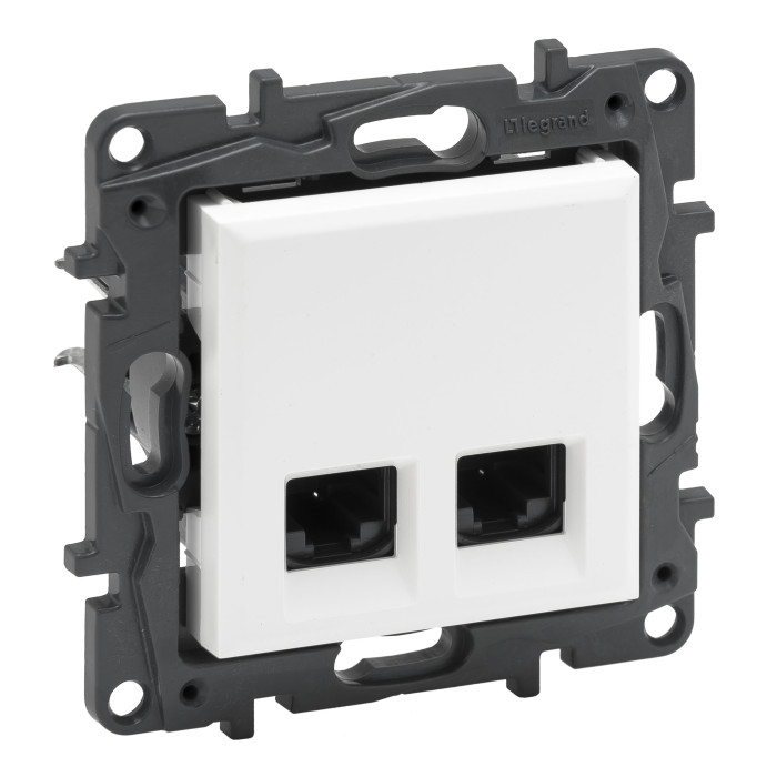 Розетка Legrand Niloe Step інтернет 2XRJ45 CAT6 FTP білий
