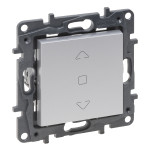 Вимикач Legrand Niloe Step жалюзі 3-позиційний 6А 250 В алюміній