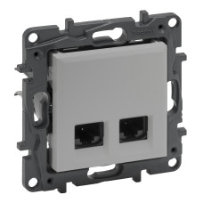 Розетка Legrand Niloe Step интернет 2XRJ45 CAT6 UTP алюминий