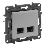 Розетка Legrand Niloe Step інтернет 2XRJ45 CAT6 FTP алюміній