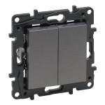 Кнопка Legrand Niloe Step двойная 6А сталь
