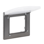 Рамка Legrand Niloe Step 1-постова IP44 сталь