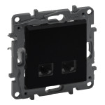 Розетка Legrand Niloe Step інтернет 2XRJ45 CAT6 UTP чорний