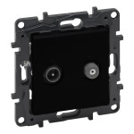 Розетка Legrand Niloe Step TV-SAT «звезда» черный
