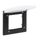 Рамка Legrand Niloe Step 1-постова IP44 чорний
