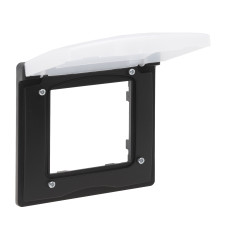 Рамка 1-постовая с крышкой Legrand Niloe Step черный (863596)
