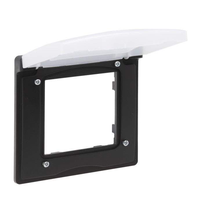 Рамка Legrand Niloe Step 1-постова IP44 чорний