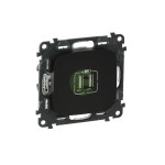 Розетка USB Legrand Valena Allure для зарядки подвійна антрацит