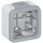 Коробка Legrand Plexo 1 п., ІР55, ІК07, с сальниками, серый