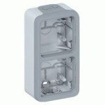 Коробка Legrand Plexo 2 п., ІР55, ІК07, с сальниками, вертикальная, серый