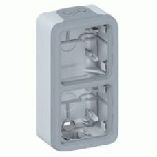 Коробка Legrand Plexo 2 п., ІР55, ІК07, с сальниками, вертикальная, серый