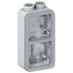 Коробка Legrand Plexo 2 п., ІР55, ІК07, 2xPG16, вертикальная, серый