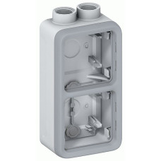Коробка Legrand Plexo 2 п., ІР55, ІК07, 2xPG16, вертикальная, серый