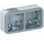 Коробка Legrand Plexo 2 п., ІР55, ІК07, с сальниками, горизонтальная, серый