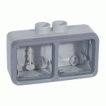 Коробка Legrand Plexo 2 п., ІР55, ІК07, 2xPG16, горизонтальная, серый