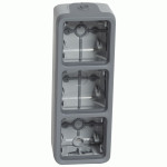 Коробка Legrand Plexo 3 п., ІР55, ІК07, с сальниками, вертикальная, серый