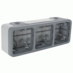 Коробка Legrand Plexo 3 п., ІР55, ІК07, с сальниками, горизонтальная, серый
