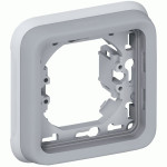 Рамка Legrand Plexo 1 п., ІР55, ІК07, суппорт, серый