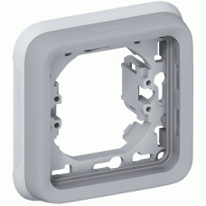 Рамка Legrand Plexo 1 п., ІР55, ІК07, суппорт, серый