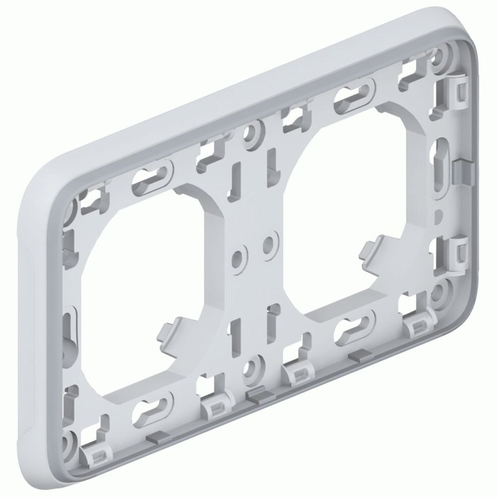 Рамка Legrand Plexo 2 п., ІР55, ІК07, суппорт, горизонтальная, серый