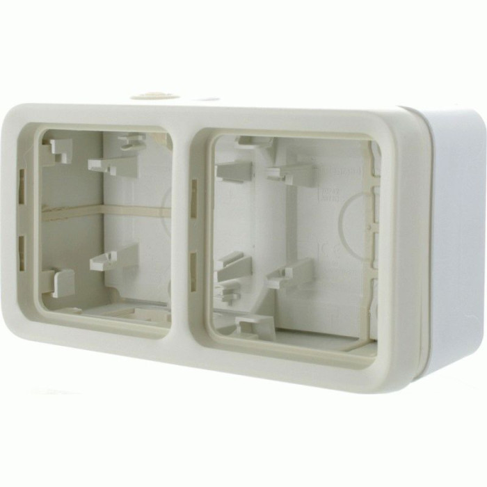 Коробка Legrand Plexo 2 п., ІР55, ІК07, с сальниками, горизонтальная, белый