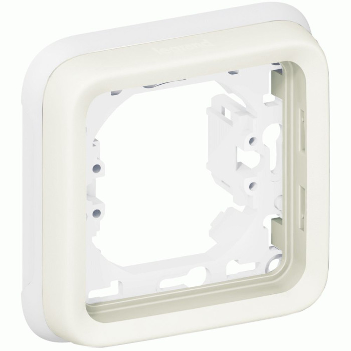 Рамка Legrand Plexo 1 п., ІР55, ІК07, суппорт, белый