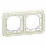 Рамка Legrand Plexo 2 п., ІР55, ІК07, суппорт, горизонтальная, белый