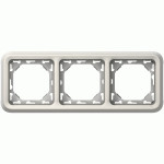 Рамка Legrand Plexo 3 п., ІР55, ІК07, суппорт, горизонтальная, белый