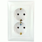 Розетка двойная Legrand Valena DIY с заземлением белый