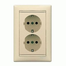 Розетка двойная Legrand Valena DIY с заземлением слоновая кость