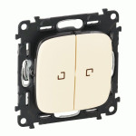 Выключатель Legrand Valena Allure 2-клавишный проходной с подсветкой слоновая кость