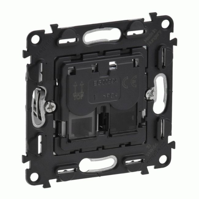 Механизм розетки RJ45+RJ11 Кат.6 UTP Legrand Valena In`Matic