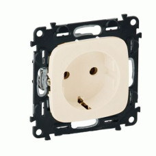 Розетка Legrand Valena Allure с зазем. 16А шторки слоновая кость