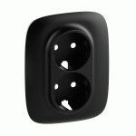 Накладка розетки Legrand Valena Allure 2хс заземлення. антрацит