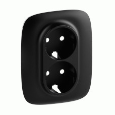 Накладка розетки Legrand Valena Allure 2хс заземлення. антрацит