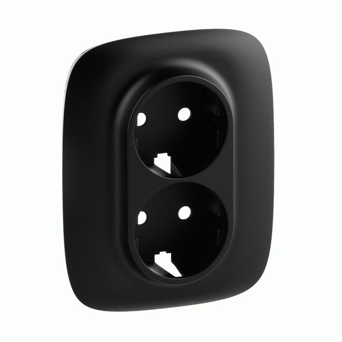 Накладка розетки Legrand Valena Allure 2хс заземлення. антрацит