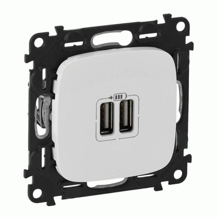 Механизм розетки 2хUSB Legrand Valena Allure белая