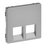 Накладка розетки Legrand Valena Life RJ11 + RJ45 алюміній