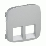 Накладка розетки Legrand Valena Allure RJ11 + RJ45 алюміній