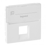 Накладка розетки Legrand Valena Life RJ11/RJ45 поле для тексту білий