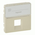 Накладка розетки Legrand Valena Life RJ11/RJ45 поле для тексту слонова кістка