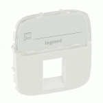 Накладка розетки Legrand Valena Allure RJ11/RJ45 поле для тексту білий