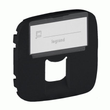Накладка розетки Legrand Valena Allure RJ11/RJ45 поле для тексту антрацит